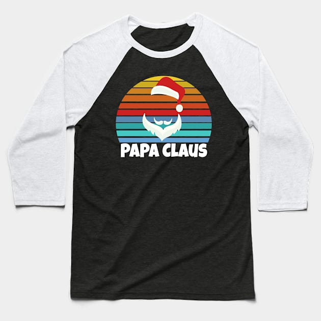 PaPa Claus Christmas Grandpa Baseball T-Shirt by Work Memes